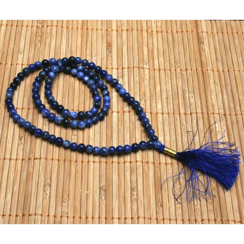 Mala  ( Smarani ) en Sodalite - perles ∅6cm