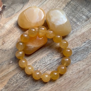 PROMO - Bracelet Calcite orange ∅12mm