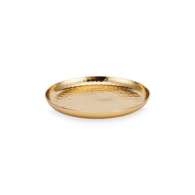 Petit plateau rond métal doré ⌀ 15cm